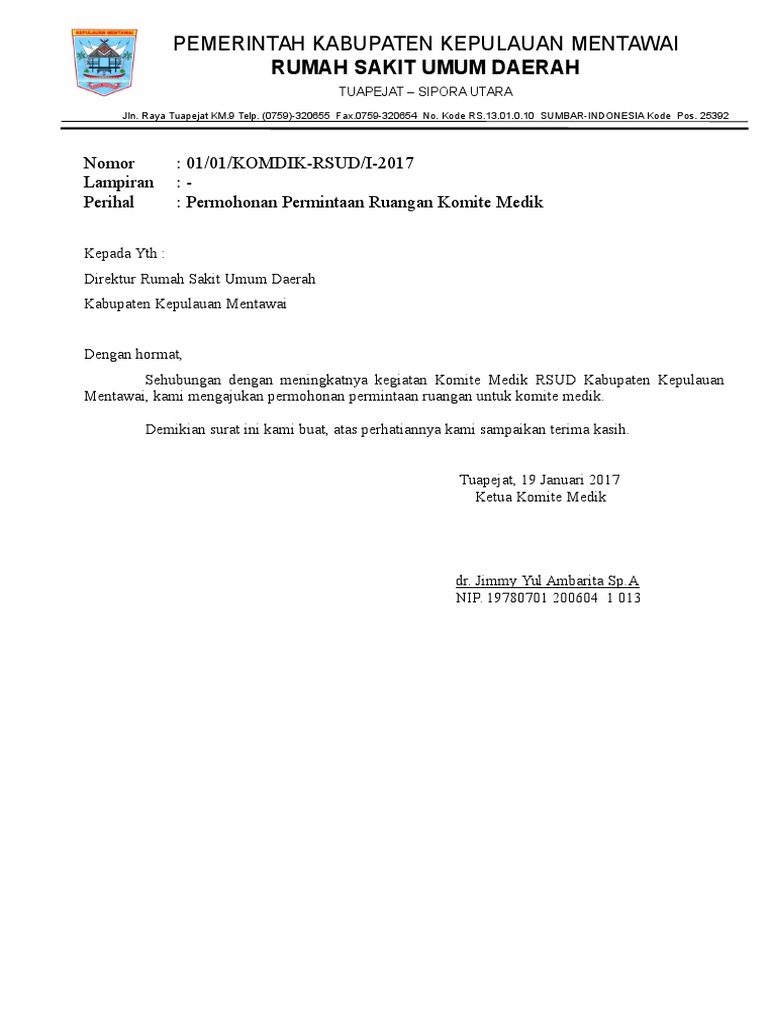 Surat Permohonan Perluasan Ruangan Kerja  IMAGESEE