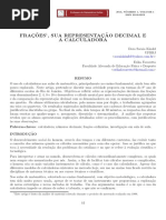 FRAÇÕES Representação Decimal e Calculadora Sbm Pmo v001 n001 Kindel e Favoretto