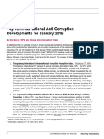 Client Alert: Top Ten International Anti-Corruption Developments For January 2016