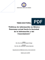 2010 - Políticas de Información en México Panorama Actual Hacia La Sociedad de La Información y Del Conocimient