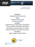 Trabajo de Investigación Actividad No.1 Grupal