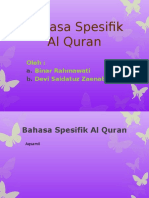 Bahasa Spesifik Al Quran