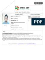 Admit Card CBT PDF
