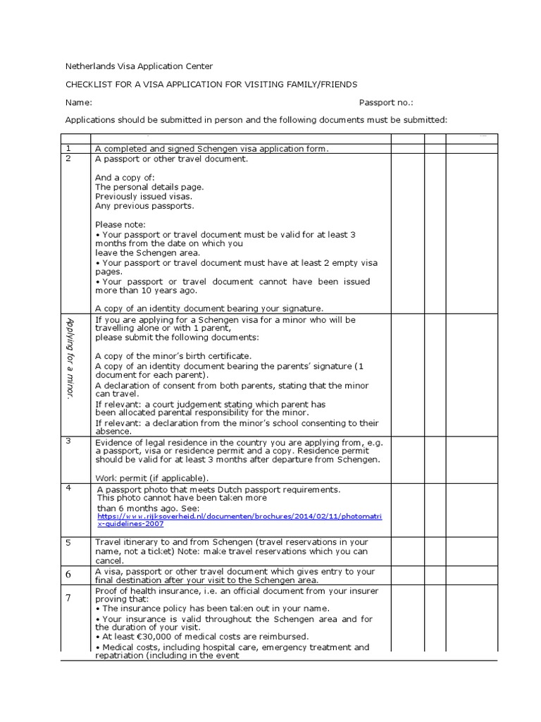 checklist-schengen-visa-for-the-netherlands-pdf-travel-visa-passport