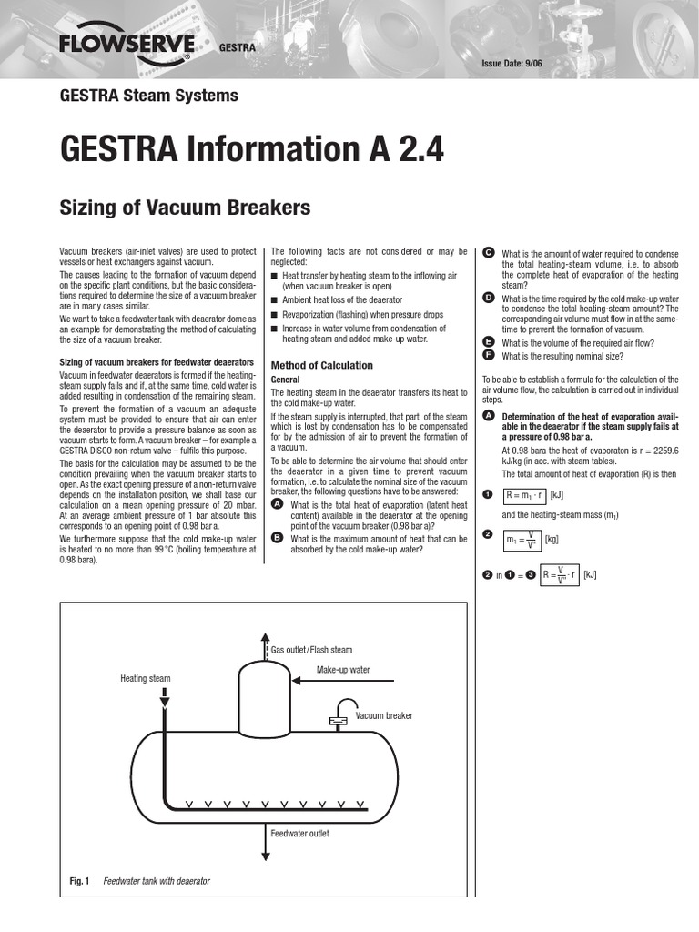 reference for sizing of vacuum breaker valve.pdf Enthalpy Vacuum