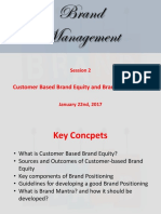 Customer Based Brand Equity and Brand Positioning - Session 2