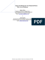 Modeling Bankruptcy Prediction For Non-Financial Firms: The Case of Pakistan