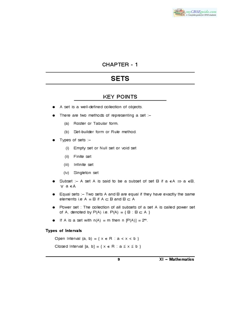Chapter - 1: Types of Intervals | PDF