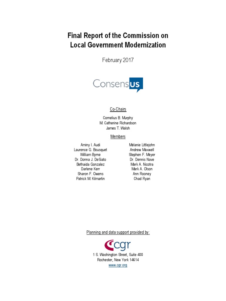 Consensus Final Report | PDF | Infrastructure | Wastewater