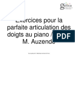 Auzende - Exercices Pour La Parfaite Articulation Des Doigts Au Piano PDF