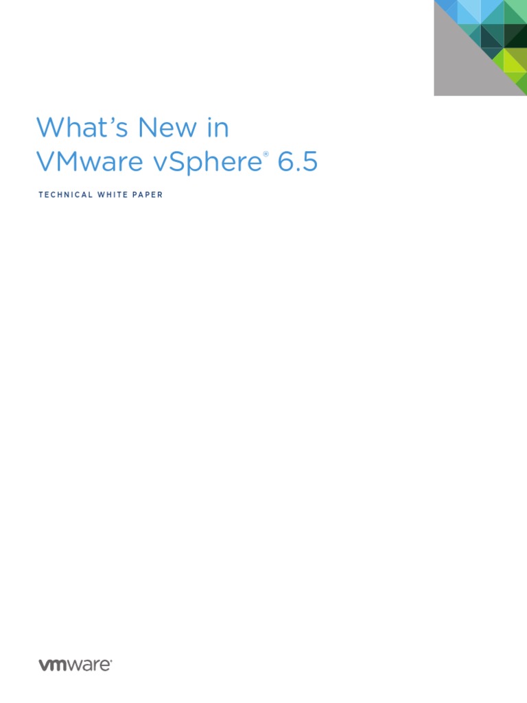 VMW White Paper VSPHR Whats New 6 5 | PDF | Replication (Computing ...