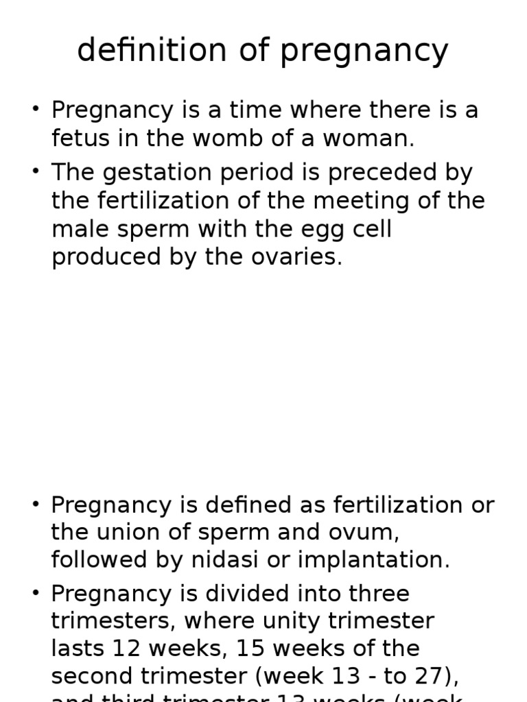 Definition of Pregnancy PDF Fetus Pregnancy