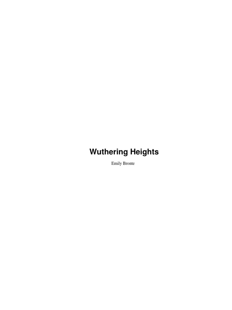 Wuthering Heights PDF | PDF | Heathcliff (Wuthering Heights ...