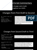 Obsessed Script Commentary: What Changes Were Made Throughout Our Drafts