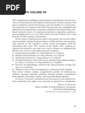 Profiles of Drug Substances Vol 39 | PDF | Proton Nuclear Magnetic