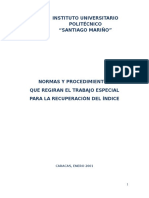 Normas y Procedimientos Que Regirán El T.R.I.A. 2001 Iupsm