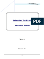 Selection Tool 2010: Operation Manual