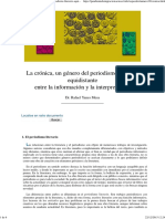 Rafael Yanes Mesa - La Crónica, Un Género Del Periodismo Literario Equidistante Entre La Información y La Interpretación - Nº 32