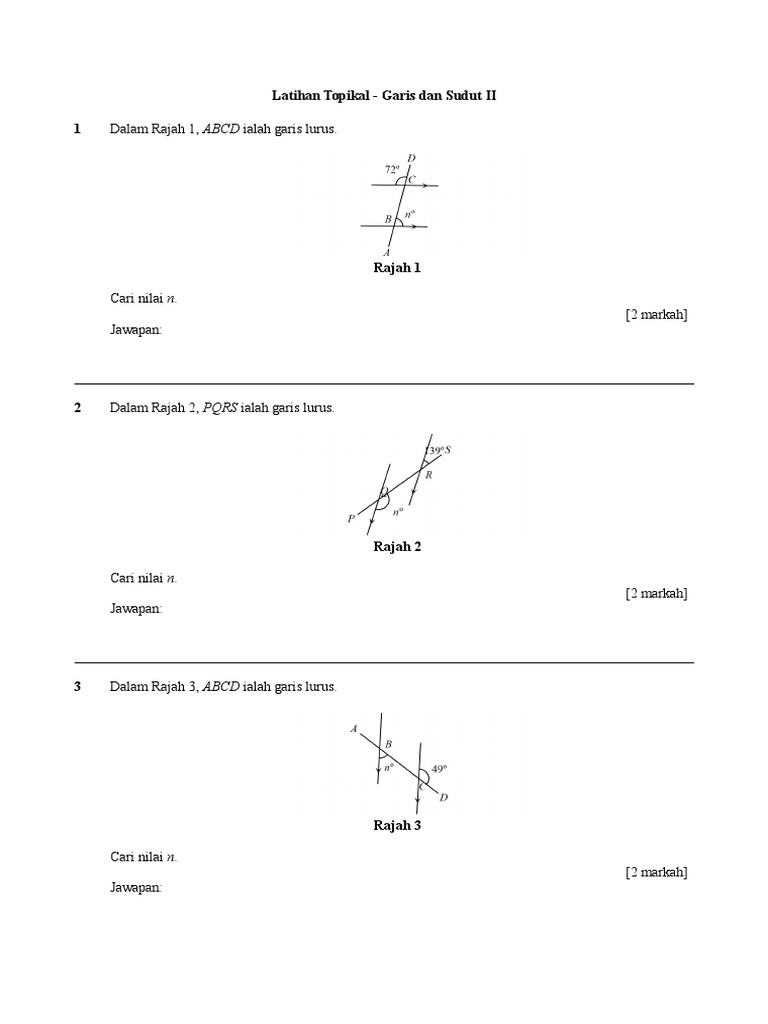 Soalan matematik tingkatan 3 bab 1