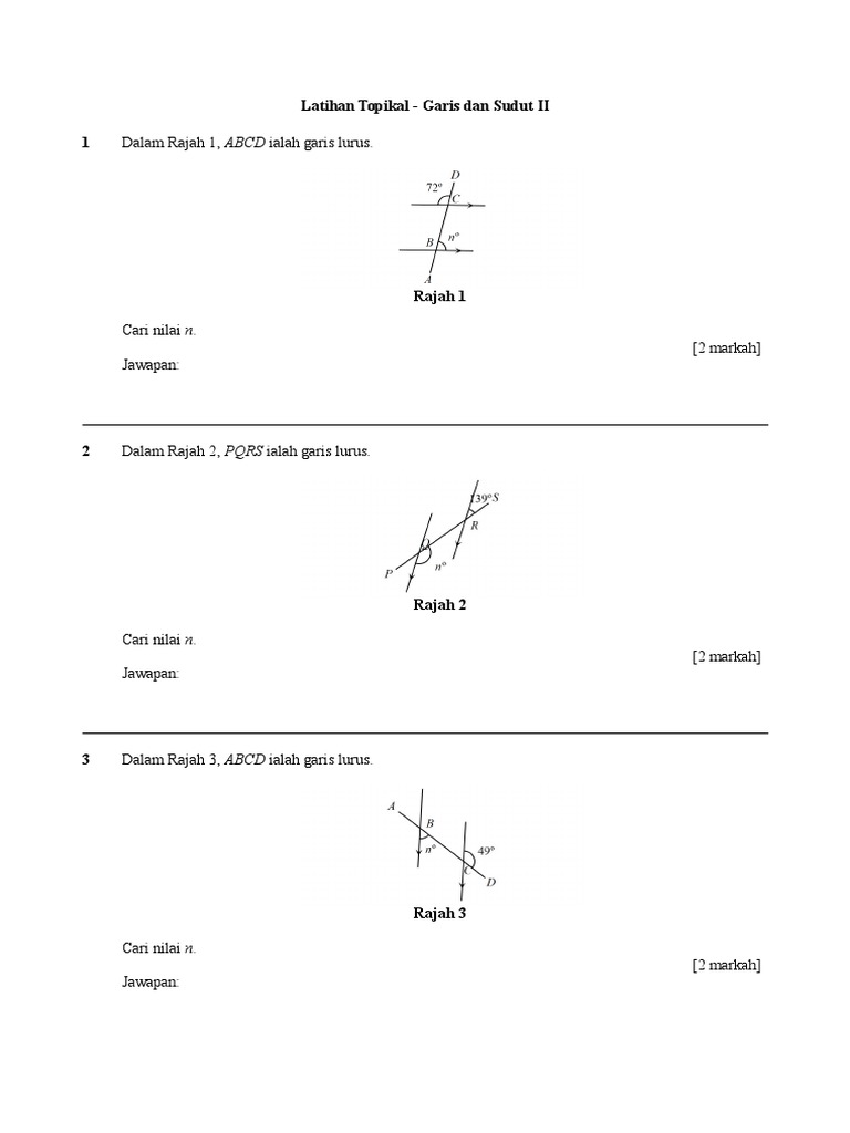 Soalan matematik tingkatan 3 bab 1