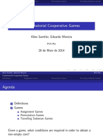 Combinatorial Cooperative Games: Aline Saettler, Eduardo Moreira