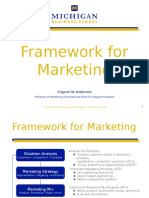 Framework For Marketing: Eugene W. Anderson