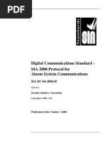 SIA DC-04-2000.05 Digital Communications Standard - SIA 2000 Protocol For Alarm System Communications