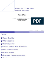 CS406 Compiler Construction Lecture 1