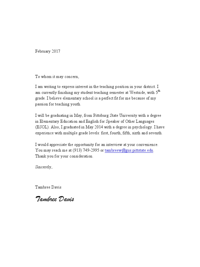 General Cover Letter PDF