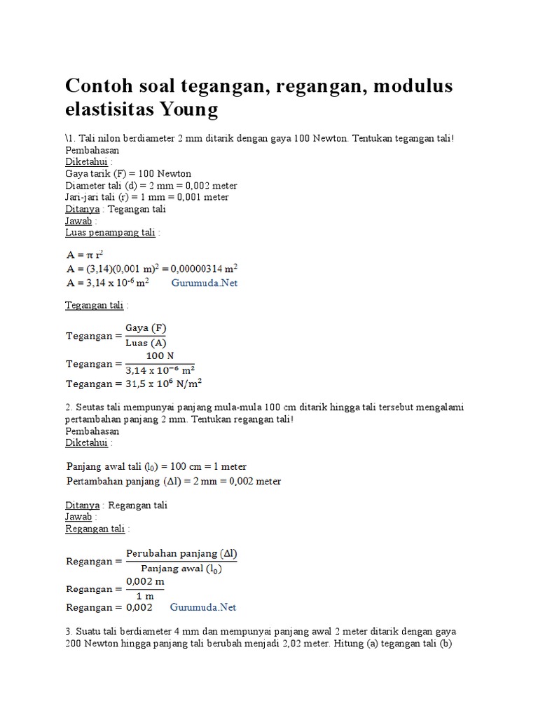 Contoh Soal Tegangan PDF