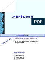 Linear Equations