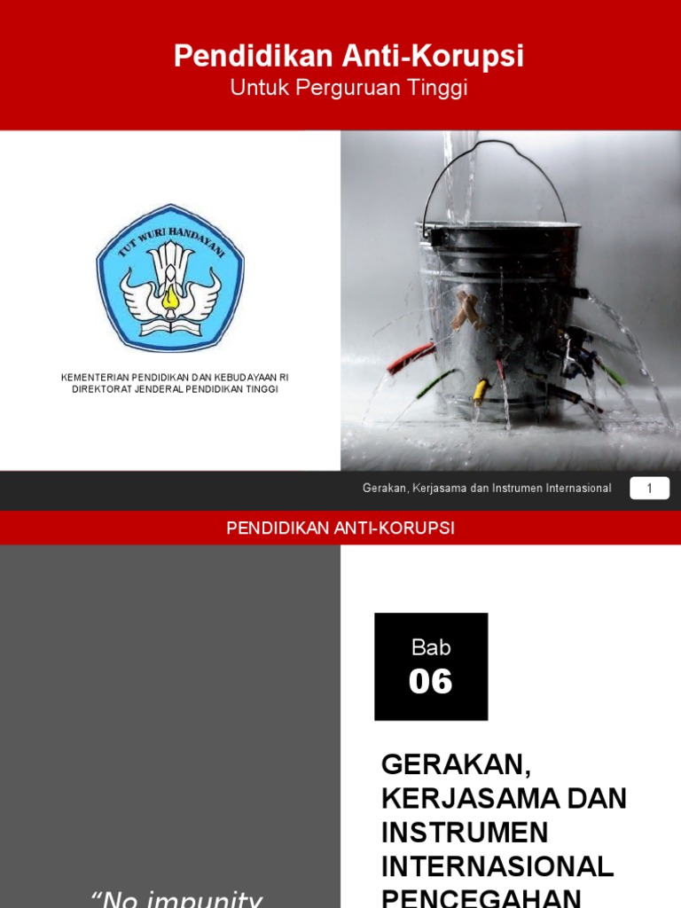 Pendidikan AntiKorupsi Untuk Perguruan Tinggi