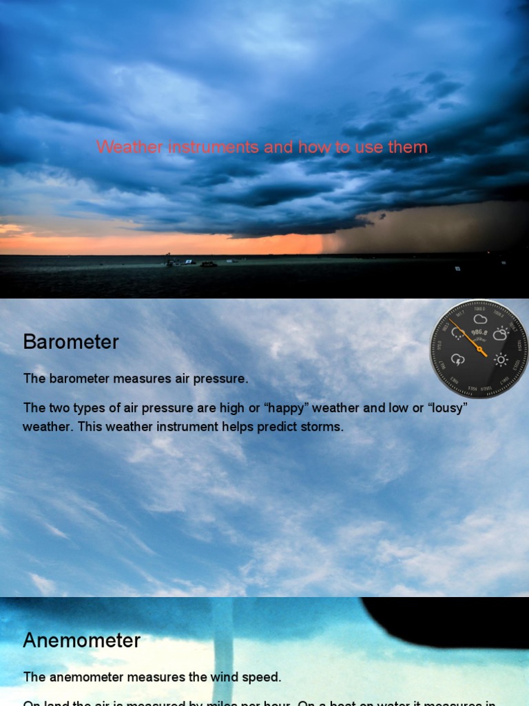 Essential Weather Instruments Explained | PDF