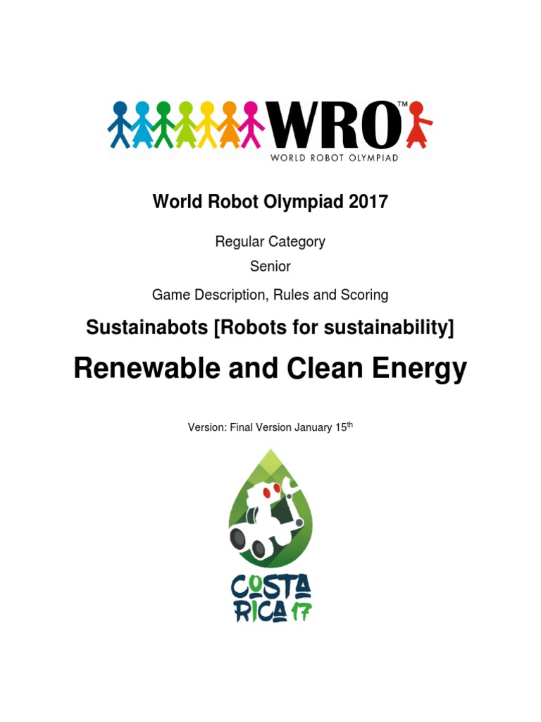 WRO 2017 Regular Category Senior | PDF | Wind Farm | Wind Power