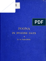 Poona in Bygone Days-Rao Bahudur DB Parasnis