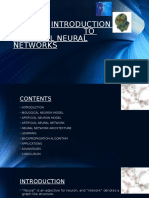 TO Artificial Neural Networks
