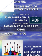 Classical Method of Quatitative Analysis - FARAH KHAN