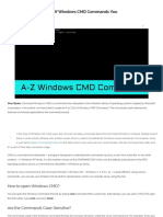 A To Z List of Windows CMD Commands - Command Line Reference