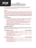 Career Break Cv Template
