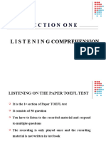 Listening Comprehension Info