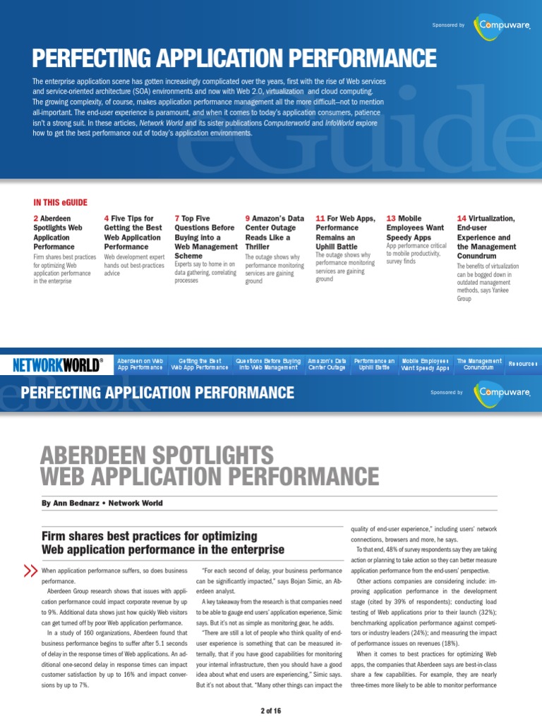 Optimize Web Application Performance Guide | PDF | Web Browser | World ...