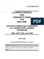 Restricted U.S. Army All Source Intelligence Technician Officer Training Standards PDF