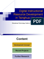 Digital Instructional Resource Development in Tsinghua University in Beijing