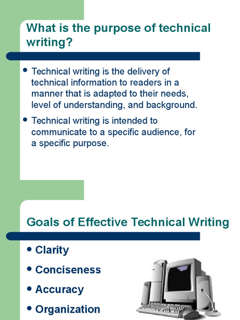 What Is The Purpose of Technical Writing? | PDF