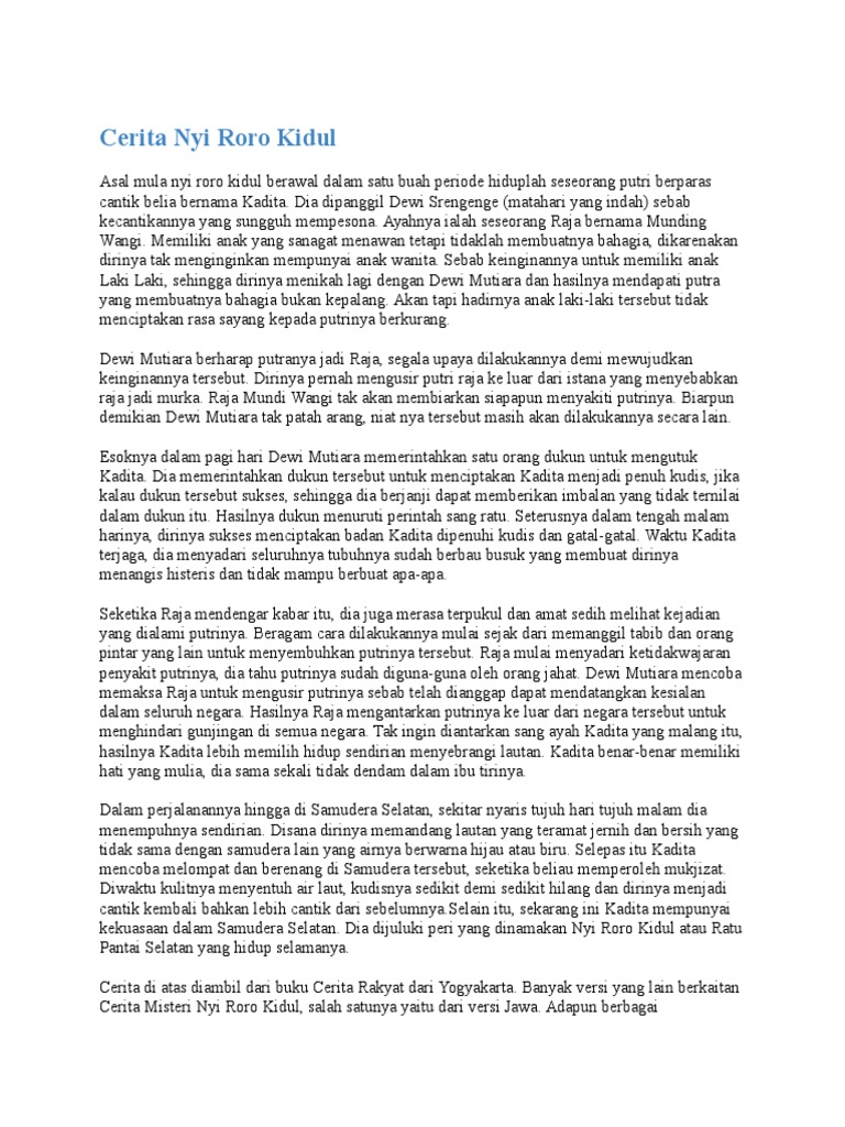 Cerita Nyi Roro Kidul