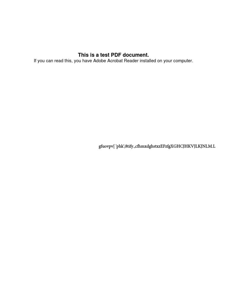 Test PDF Document Overview | PDF