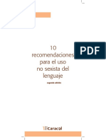 10 Recomendaciones para El Uso No Sexista Del Lenguaje PDF