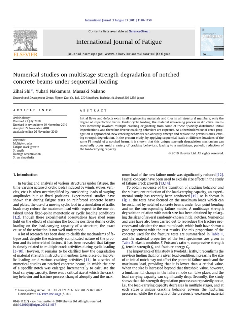 Multistage Strength Degradation in Concrete Beams | PDF | Fracture ...