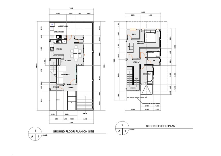 Two Storey Residential Floor Plan | PDF | Tourist Attractions ...