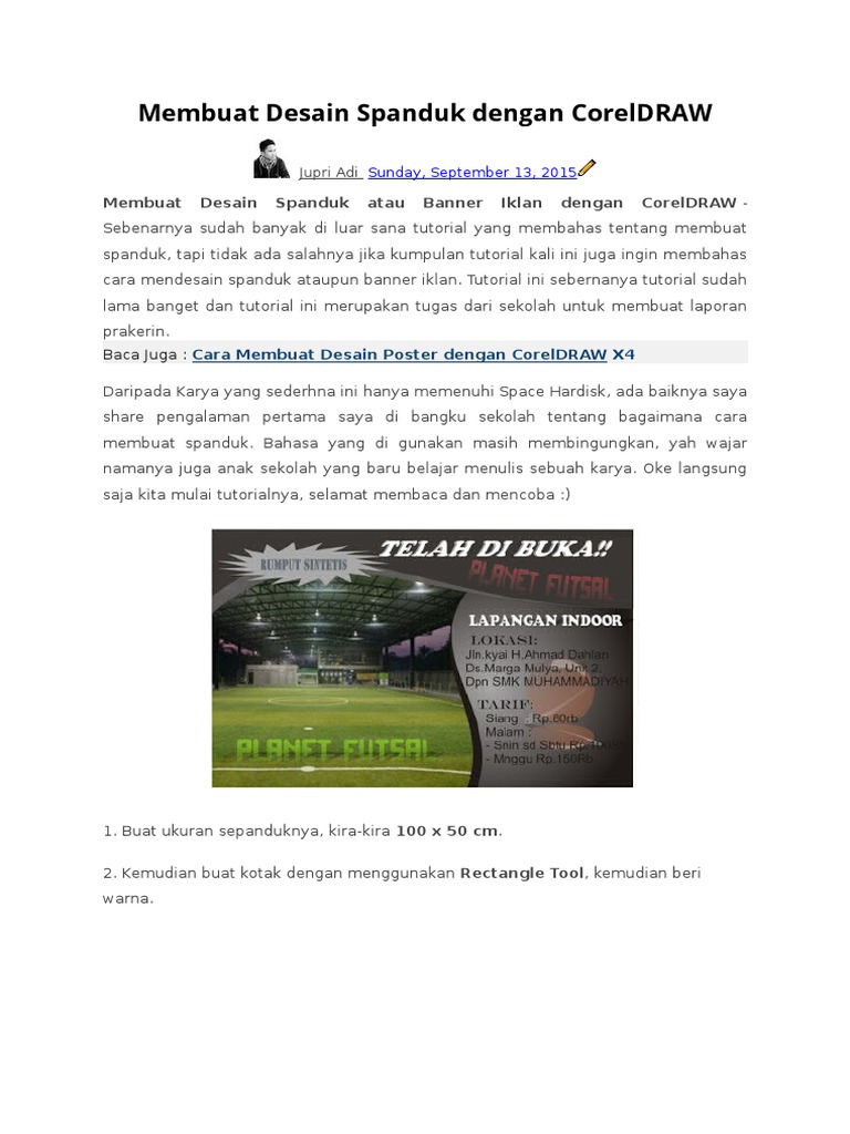 Membuat Desain Spanduk Dengan Coreldraw Pdf
